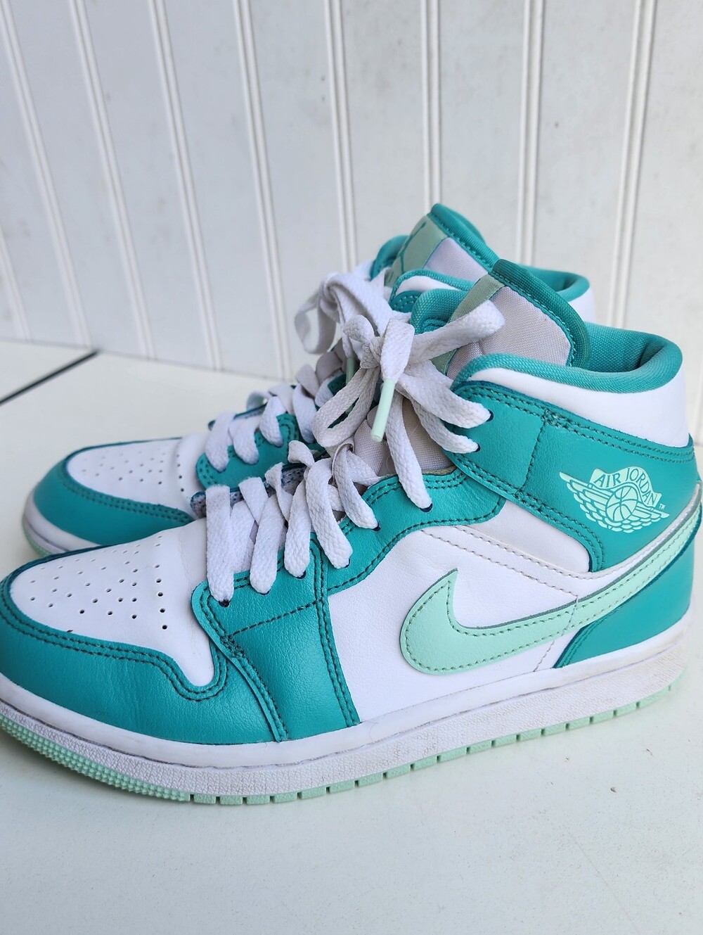 Air Jordan 1 Mid Washed Teal Turquoise DV2229-300 Womens Sz 6